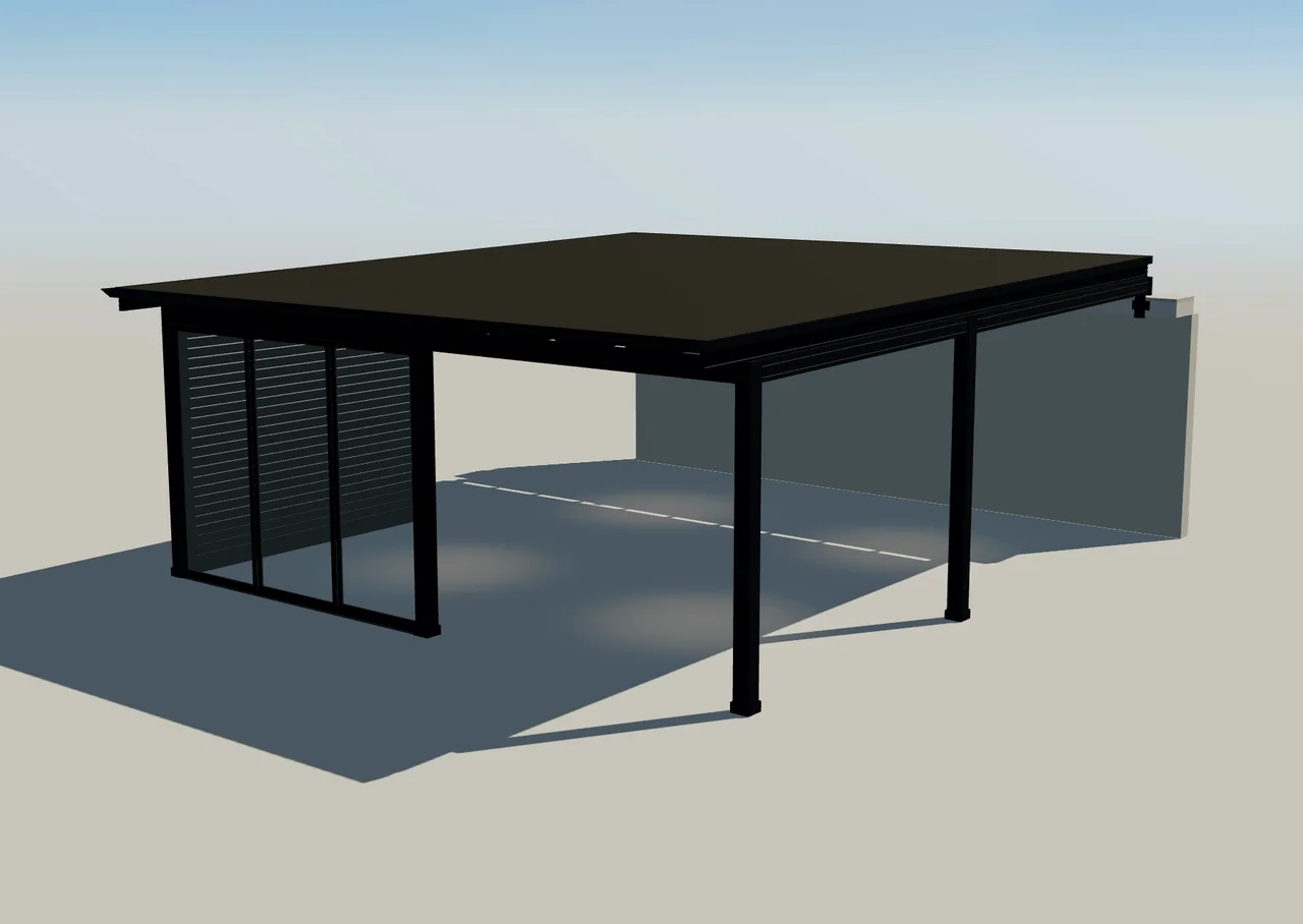 Configurix 3D pergola configurator: roof and LED lighting